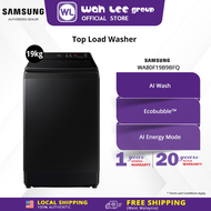 Samsung 19kg Bespoke AI™ Laundry Top-load Washer-AI Wash WA80F19B9BFQ WAH LEE STORE
