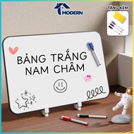 ```Mini Whiteboard for Study Notes, Easy-to-Erasing Marker Writing Board with Magnet Grip Ability``