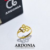 ARDONIA Cincin Clover Emas 375 (9K Gold / 375 Gold)