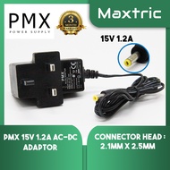 PMX 12V 1.2A  POWER ADAPTOR / 3PIN UK PLUG AC DC POWER ADAPTER = EM1588