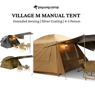 PAYUNG.CAMP Village M version4.0 4-5 Person Manual Tent Family Luxury Camping Cabin Waterproof Good 