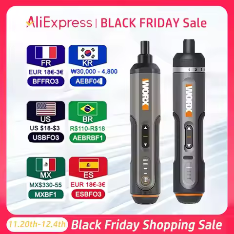 Worx 4V Mini Electrical Screwdriver Set WX242 WX241 WX240 Smart Cordless Electric Screwdrivers USB R