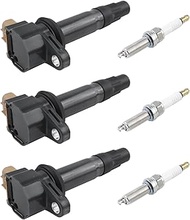 3-Pack Ignition Coil Stick & Iridium Spark Plug Kit Compatible with Can-Am Maverick X3 / X3 Max Turb