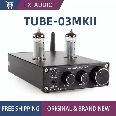 FX-AUDIO- TUBE-03MKII Bluetooth 5.0 Tube Front HIFI Tube Headphone amplifier 6K4 tube preamplifier E