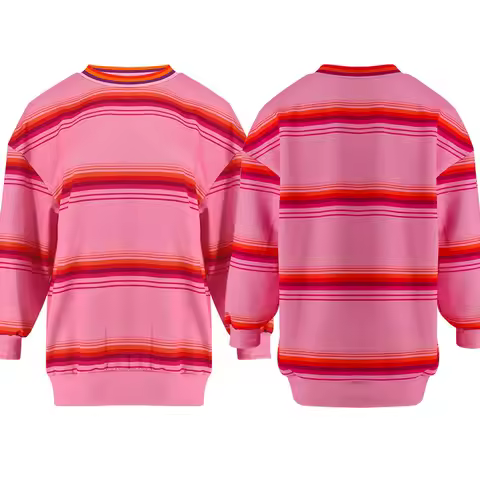 American TV Series Addams Enid Sinclair Cosplay Costume Gradient Pink Stripe Sweater Children Woman 
