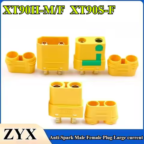1/3/5Pcs XT90 XT90S-F XT90H-M XT90H-F Connector Anti-Spark Male Female Connector for RC Lipo Battery