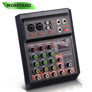 mixer audio 4 chanel Professional RE-405-Black USB Bluetooth Mini mixer /6 Saluran Digital Mixer/Mis