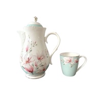 🔥VANTAGE MUG & JUG TIFFANY BLUE MAGNOLIA (8pcs)