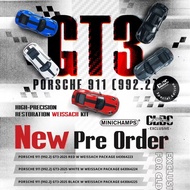 MINICHAMPS 1/64 Porsche 911 992.2 GT3 Diecast car Car Model Simulation Alloy Diecast Car Children an