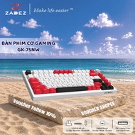 ZADEZ GK-75N Mechanical Gaming Keyboard Three Connection Modes-Layout 75% with 82 Keys, Super Green 