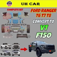 (F150 V1) Ford Ranger T6 T7 T8 2012-2022 Convert To F150 Bumper Grill Bonnet Fender Head Lamp Tail L