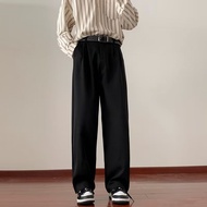 Mens Straight Formal Pants Slack Lelaki Office Loose Pants Casual Long Seluar Business Trousers Kore