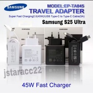 CHARGER 100% SAMSUNG GALAXY S25 ULTRA 5G 45WATT FAST CHARGING TYPE C CHARGER ORIGINAL CASAN