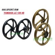 Sport Rim 666 (6 Kaki ), PNP YAMAHA LC 135 4S ,  (With Bearing ) Depan 1.4, Belakang 1.6