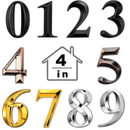 1 Pc Of 4-Inch 3D Spiral Door Number, Email Number 0-9 Self-Adhesive Door Number, Door Number, Stree