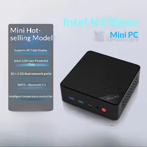 CPU Intel N100 Windows 11 Mini PC Support DDR4 NVME SSD WIFI BT Micro Host Computer NUC