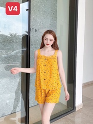 Bộ Mặc Nhà Trẻ 2 Dây  Bộ Lanh Mặc Nhà SANSAN loại 1