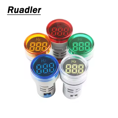 Digital Display Electricity Hertz meter Frequency meter indicator light AC meter Red Combo Tester 20