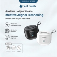 Ultrasonic Retainer Cleaner - Feel Fresh UltraSonic+ Aligner Cleaner Dental Rechargeable Invisalign 