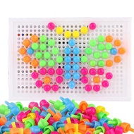 67 Pcs Mushroom Nail Kit Puzzle Games Toys Intellectual 3D Mosaic Picture Puzzle Toy Children Compos
