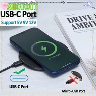 SHOUOUI Wireless Charger, Mini Fast Charging Charger Pad, Portable 30W Induction Type-C Ports Wirele