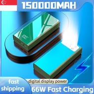150000MAH PowerBank 66W Fast Charging Power Bank 3 USB Ports Power Banks 6 LED Lights Portable Outdoor And Indoor PowerBank