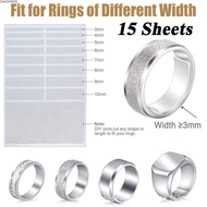 ZHAOX55OI 15 Sheets Ring Size Reducer, EVA Foam Invisible Ring Size Adjuster,  Silicone 3-10mm Width