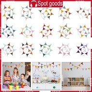 WIN Colorful Cotton Bunting Banners 2 6m Fringed Flags Garland for Children Room Nursery Room Wall D