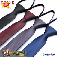 Dr6-lk / DR6YLD Men's Zipper Tie Instant Slim Tie So Width 6cm
