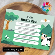 Cetak Poster Ciri-Ciri Makhluk Hidup Size A3+