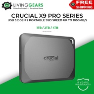 Crucial X9 Pro Portable SSD UP TO 1050MB/s USB 3.2 Gen-2 Type-C to Type-C USB cable (10Gb/s) (1TB / 