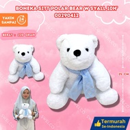 Teddy Bear Doll Cute Teddy Bear/ SITT DOLL polar BEAR W SYAL 10H' (P.380807M)