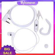 2Pin Sports Earpiece Headset w/ PTT MIC for Retevis Radios White