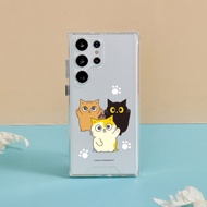 黃阿瑪三喵小隊防摔透明SAMSUNG手機殼