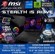 [4K RTX4050] MSI STEALTH 15 A13VE ( i7-13620H/ 32GB DDR5/ 1000GB SSD/ RTX 4050/ 15.6" 4K 120Hz) 手提電腦