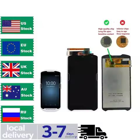 LCD Display and Touch Screen Digitizer For Zebra TC51 TC510K TC56 TC56dj, TC51 LCD Screen Replacemen