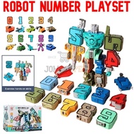 0-9 Transformers Number Robot Toys Digital Assembly Toys Educational toys Car Toys Mainan Robot