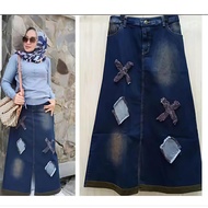 Jeans skirt /Wanita Latest jeans skirt / long jeans skirt Jeans skirt /POLOS Denim Skirt /Wanita Jea
