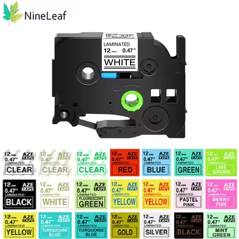 NineLeaf 6/9/12/18/24mm 231 Label Tape Compatible for Brother P-Touch Label Printer for TZ 131 231 4
