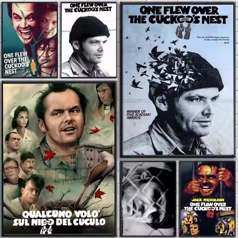 One Flew Over The C-Cuckoo's Nest Poster HD Art Sticky Wall Waterproof Home Living Room Bedroom Bar 