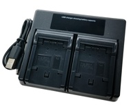USB Dual Battery Charger for Sony NP-FV100 NP-FH100 NP-FV70 NP-FH70 NP-FH30 NP-FH50 NP-FP30 NP-FP50 