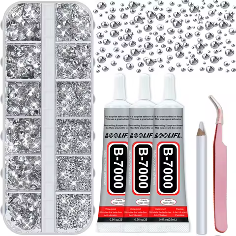 B-7000 super glue, transparent rhinestone crafts, DIY tools, B7000 high viscosity glue, safe and har