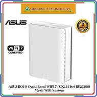 ASUS BQ16 Quad Band WiFi 7 (802.11be) BE25000 Mesh WiFi System, new 320MHz bandwidth & 4096-QAM, Dua