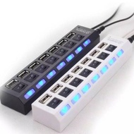 USB HUB 7 Port 2.0 Splitter High Speed Adapter ON/OFF Switch for Laptop PC