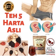 [Perubahan Ketara] Premium 5 Harta Ginseng Tea - Kuat Ginjal, Perubahan Ketara, Besarkan Saiz & Ting