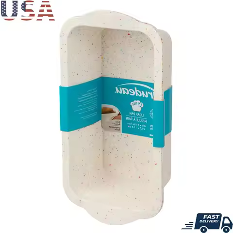 Silicone Loaf Pan Rainbow Granite 8.5 x 4.5 inch Dishwasher Safe Easy Release