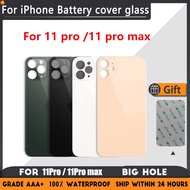 Big Hole For iPhone 11 Pro Back Cover iphone 11 Pro Max Battery Cover High Quality Back Glass Housin
