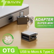 BAVIN Super-Mini Transmission USB OTG Micro Adapter With Chain for USB to Android