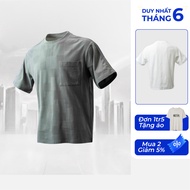 HLA Men's Basic Short-Sleeved Plain T-shirt, Embroidered Logo, Elastic and Absorbent T Shirt Men