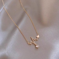 Kalung Titanium Wanita Plus Liontin Motif Denyut Nadi Mewah Terbaru Anti Karat Selamanya